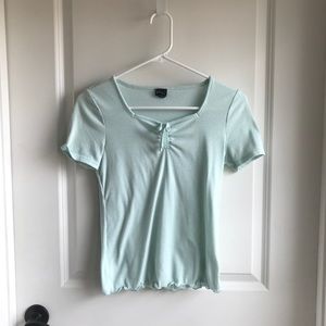 mint square neck top